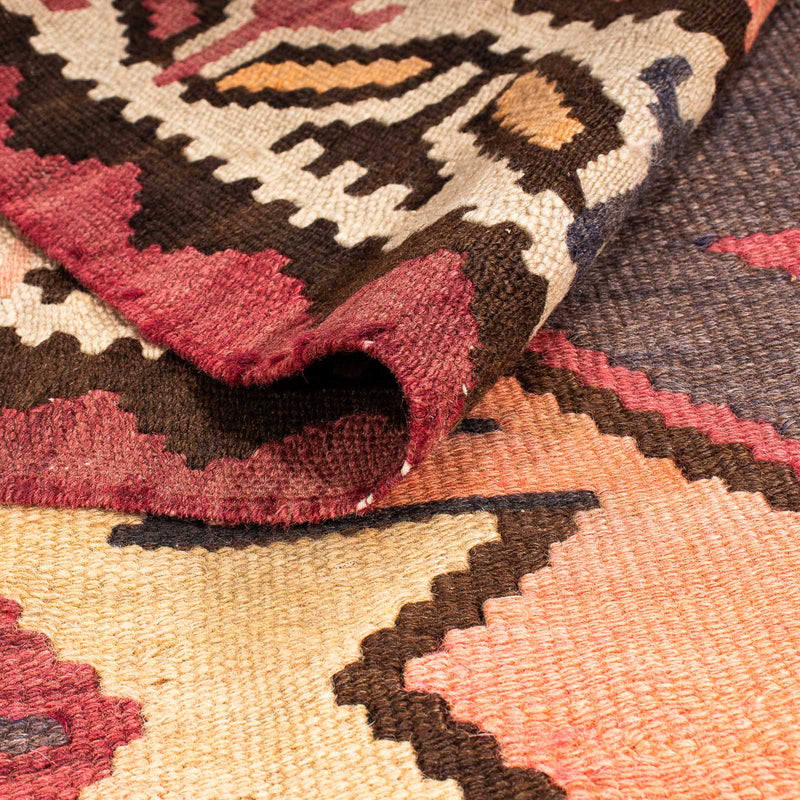 Alfombra de pasillo Alfombra Kelim - Antigua - 265 x 140 cm - multicolor