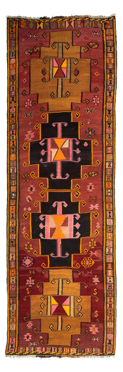 Kilim antiguo Alfombra 130x375cm