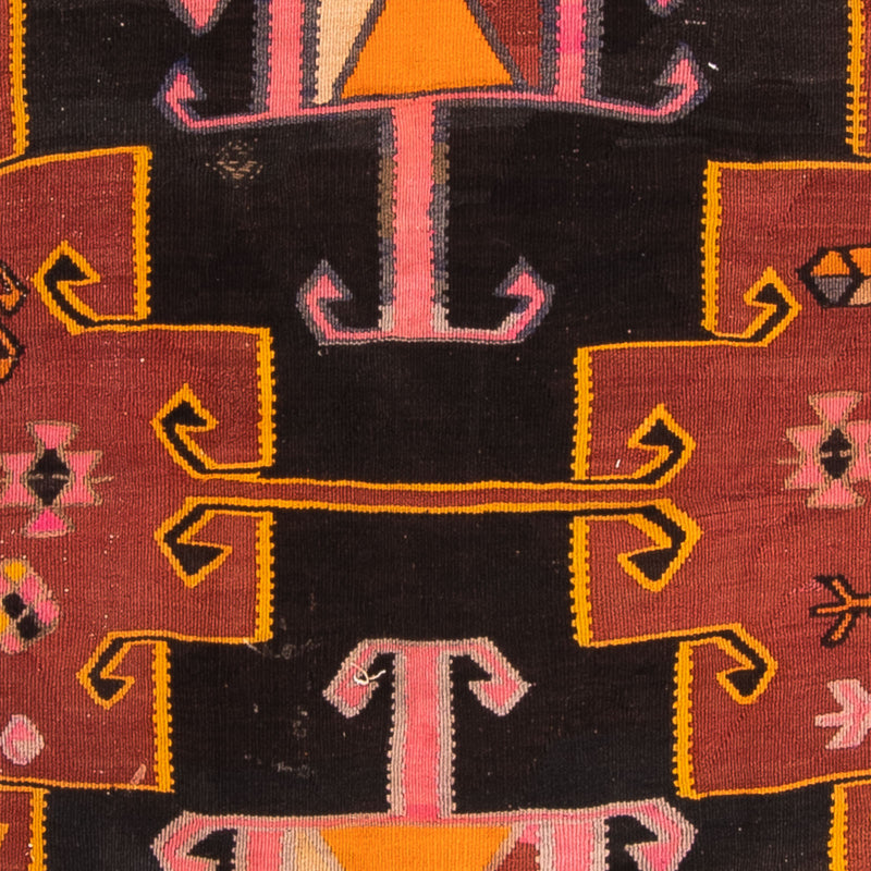 Alfombra de pasillo Alfombra Kelim - Antigua - 375 x 130 cm - multicolor