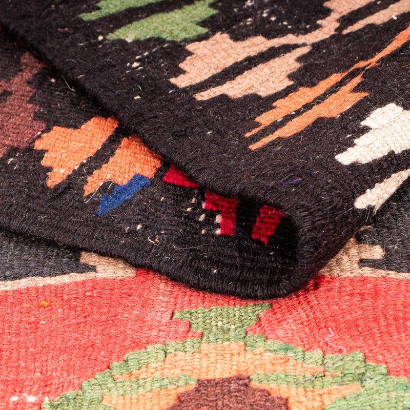 Alfombra de pasillo Alfombra Kelim - Antigua - 330 x 137 cm - multicolor