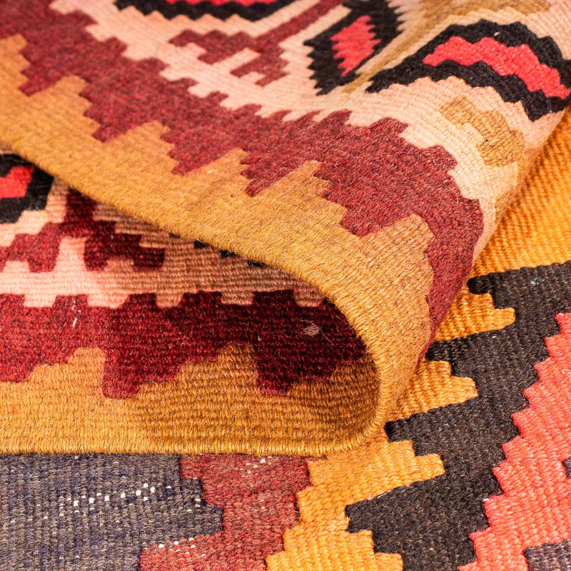 Alfombra de pasillo Alfombra Kelim - Antigua - 290 x 150 cm - multicolor