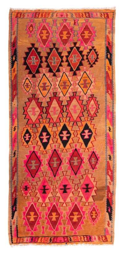Kilim antiguo Alfombra 145x308cm