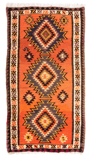 Alfombra Kelim - Antigua - 260 x 130 cm - multicolor