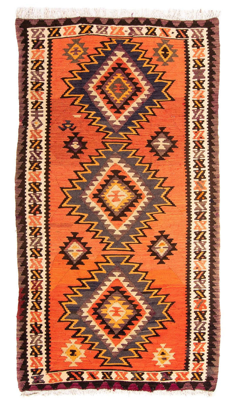 Alfombra Kelim - Antigua - 260 x 130 cm - multicolor