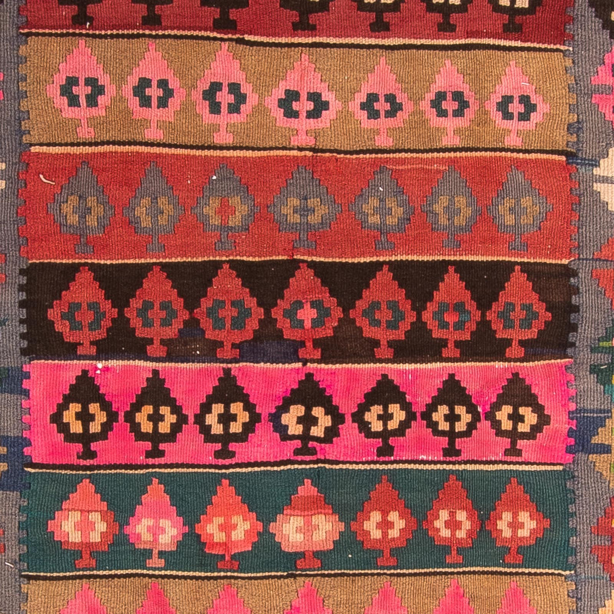 Alfombra de pasillo Alfombra Kelim - Antigua - 350 x 140 cm - multicolor