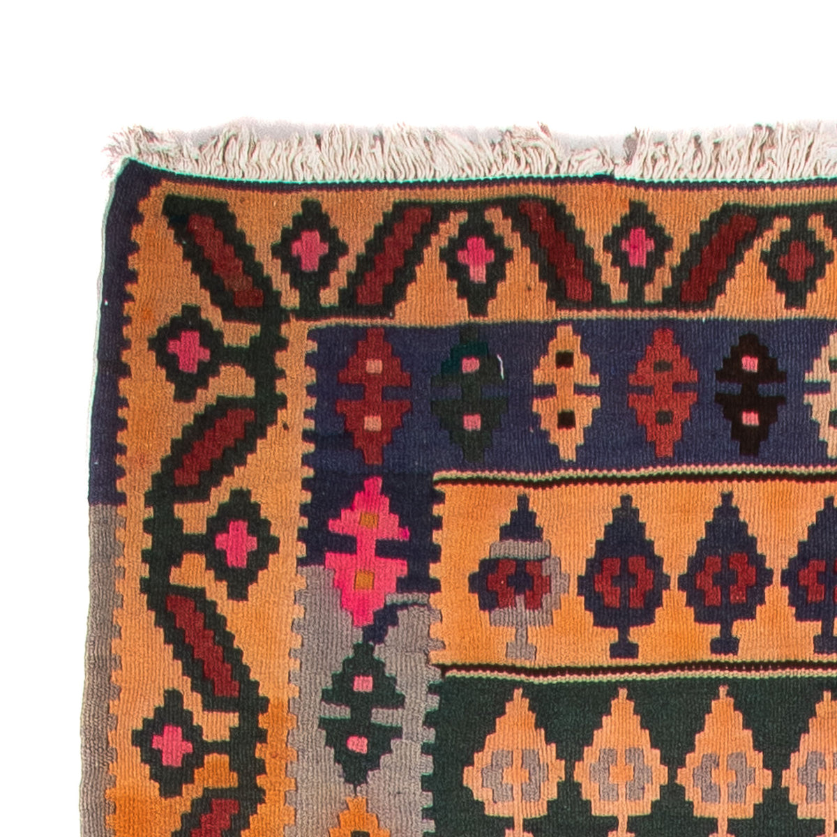 Alfombra de pasillo Alfombra Kelim - Antigua - 350 x 140 cm - multicolor