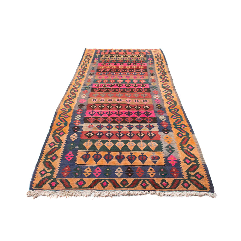 Alfombra de pasillo Alfombra Kelim - Antigua - 350 x 140 cm - multicolor