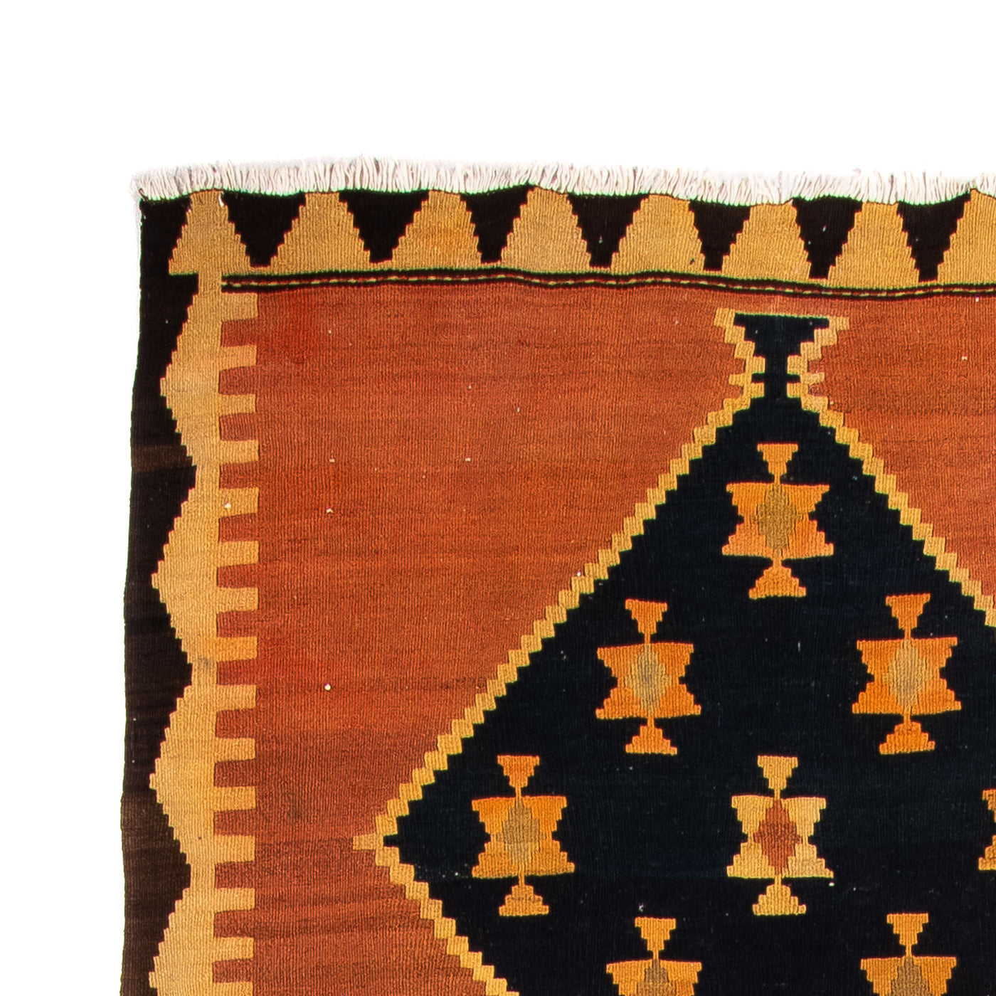 Kilim antiguo Alfombra 375x124cm