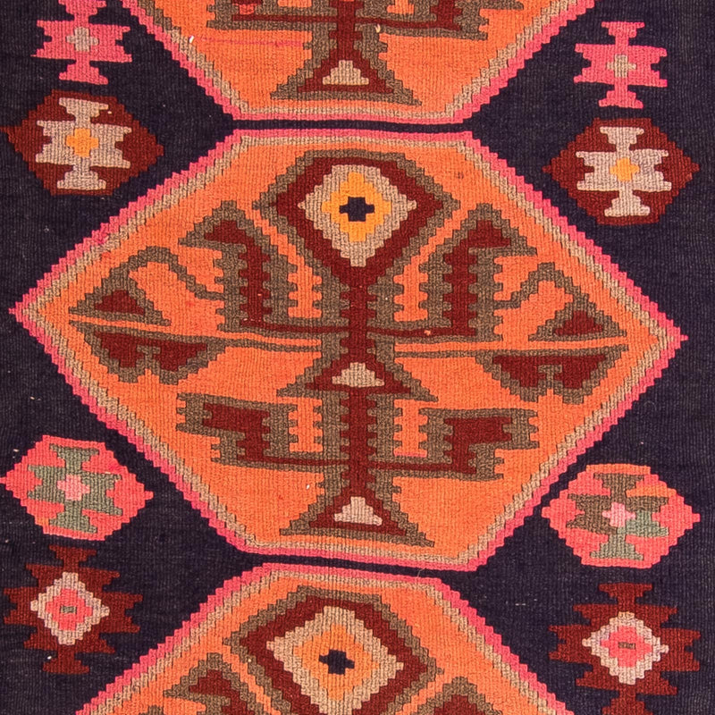 Alfombra de pasillo Alfombra Kelim - Antigua - 320 x 145 cm - multicolor
