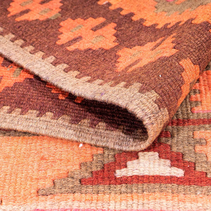 Alfombra de pasillo Alfombra Kelim - Antigua - 320 x 145 cm - multicolor