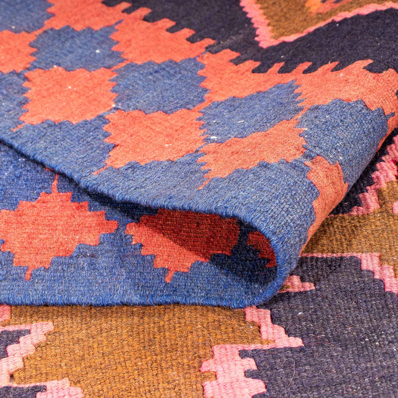 Alfombra de pasillo Alfombra Kelim - Antigua - 300 x 135 cm - multicolor