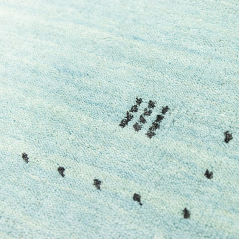 Alfombra Gabbeh - Softy - 142 x 73 cm - azul claro