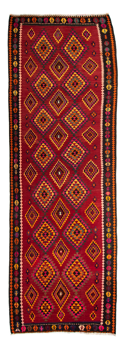 Kilim antiguo Alfombra 147x390cm