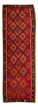 Kilim antiguo Alfombra 147x390cm