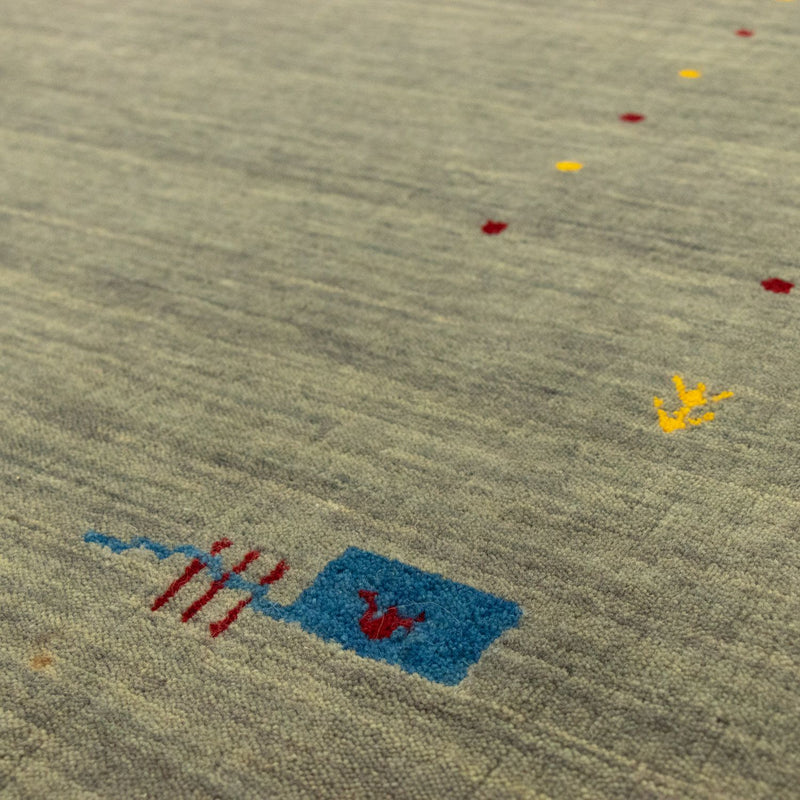 Alfombra Gabbeh - Softy - 201 x 141 cm - plata