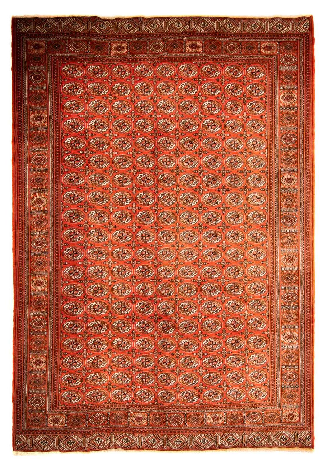 Alfombra Turkaman - 333 x 260 cm - rojo oscuro
