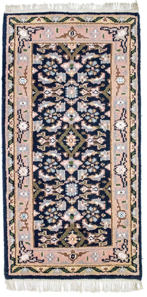 Alfombra oriental - 160 x 90 cm - azul