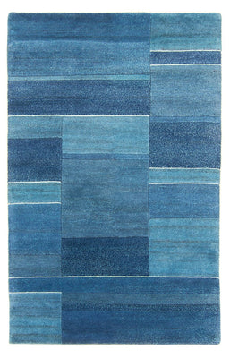 Alfombra de Nepal - 181 x 119 cm - azul
