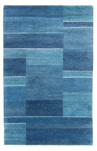 Alfombra de Nepal - 181 x 119 cm - azul