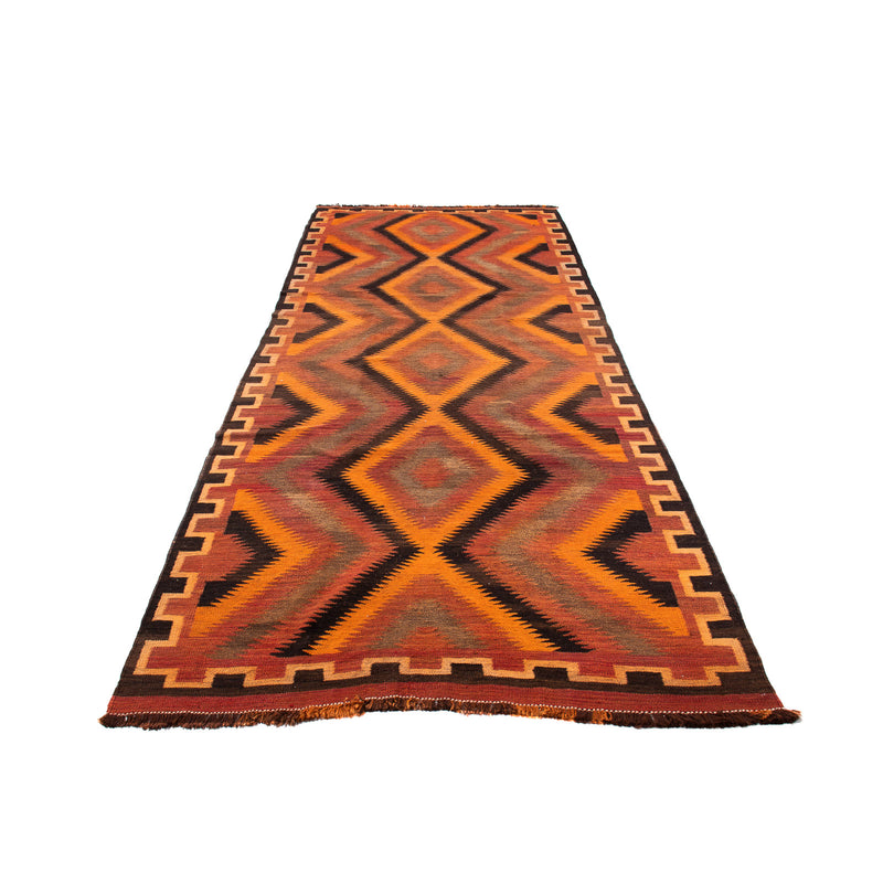 Alfombra de pasillo Alfombra Kelim - Antigua - 320 x 140 cm - multicolor