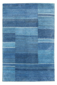 Alfombra de Nepal - 181 x 121 cm - azul