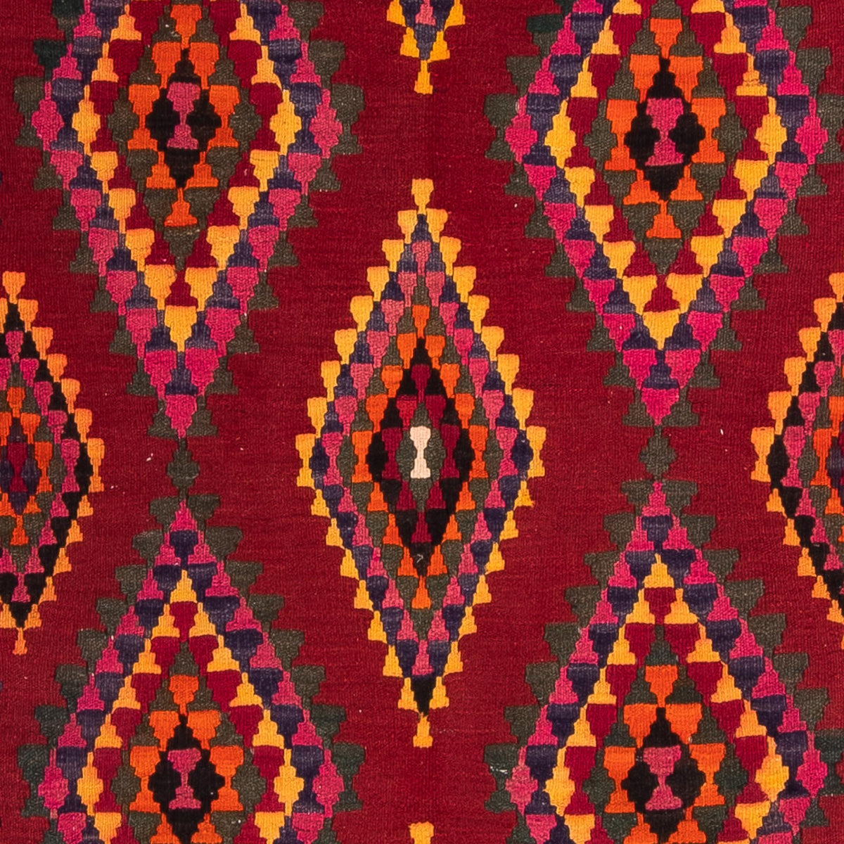 Alfombra de pasillo Alfombra Kelim - Antigua - 380 x 144 cm - multicolor
