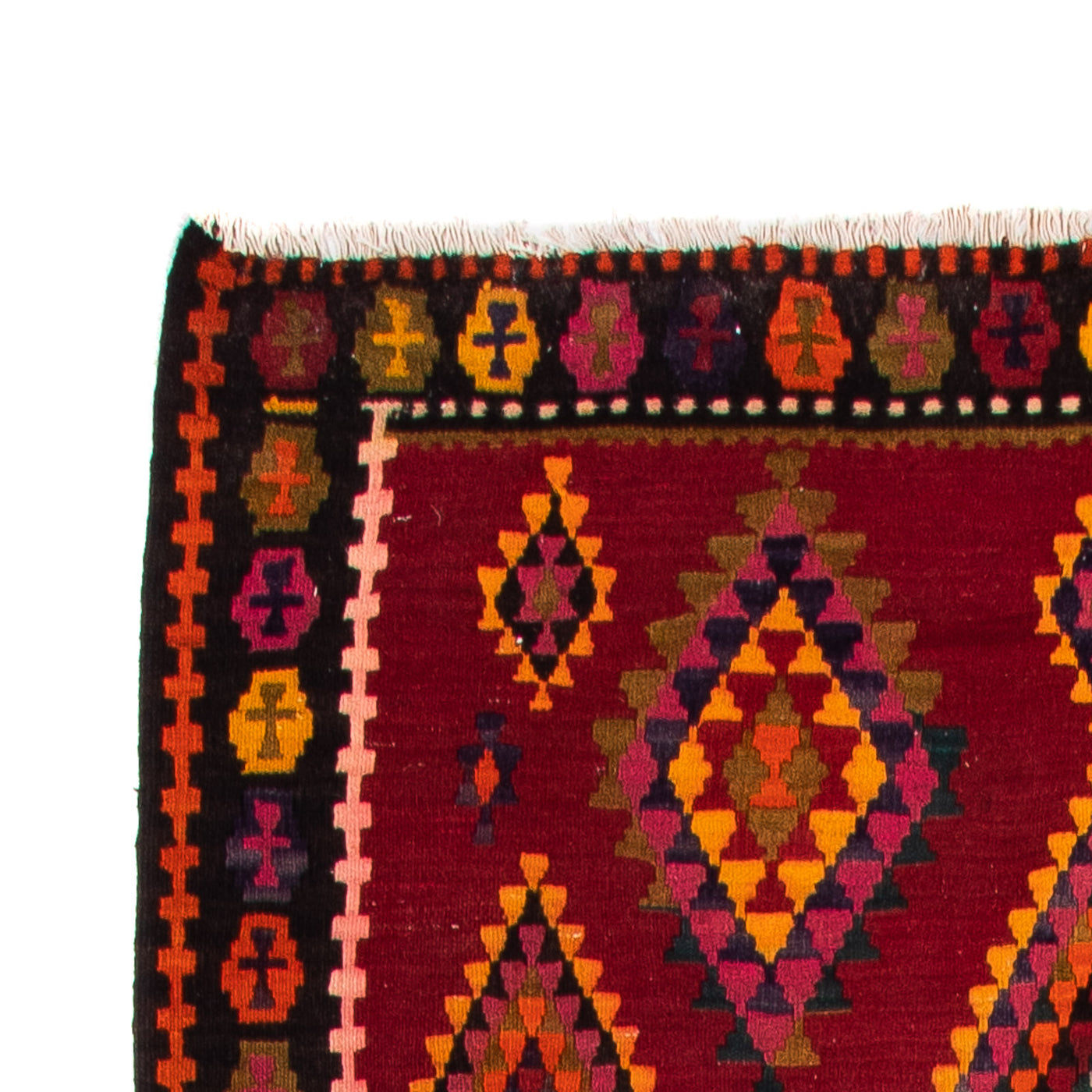 Kilim antiguo Alfombra 380x144cm