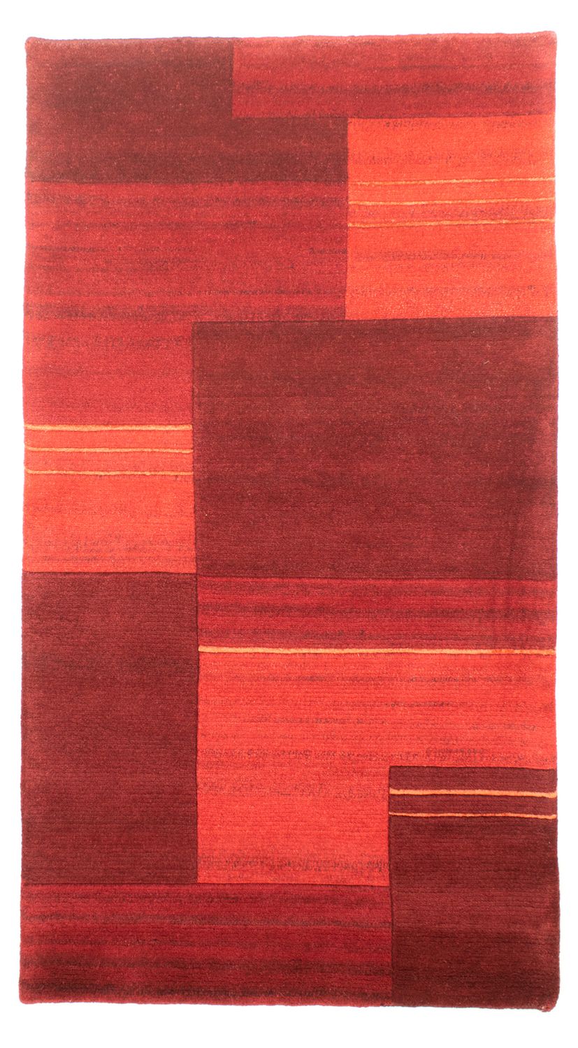 Alfombra de Nepal - 163 x 91 cm - rojo