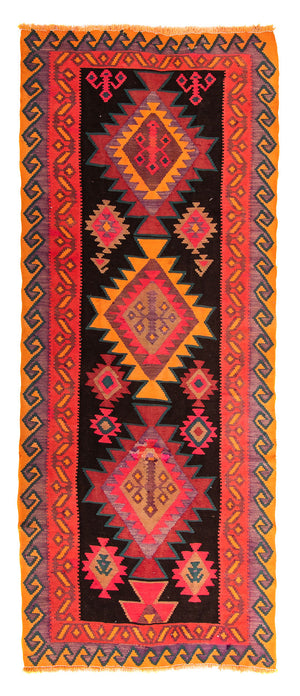 Alfombra de pasillo Alfombra Kelim - Antigua - 305 x 80 cm - multicolor