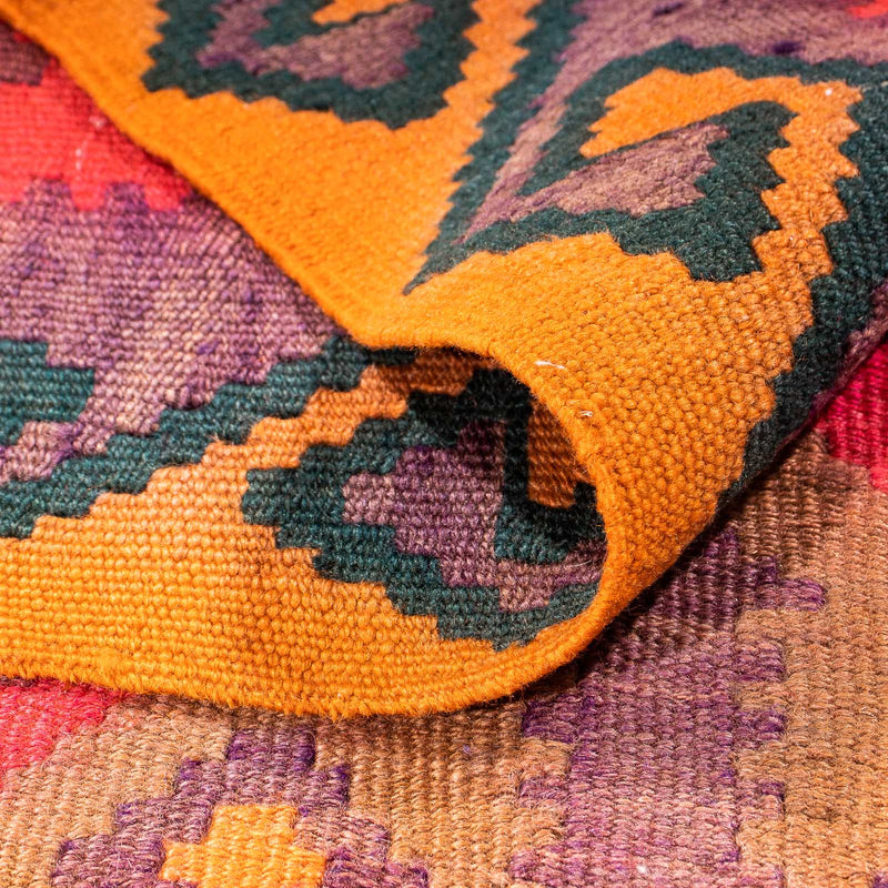 Alfombra de pasillo Alfombra Kelim - Antigua - 305 x 80 cm - multicolor