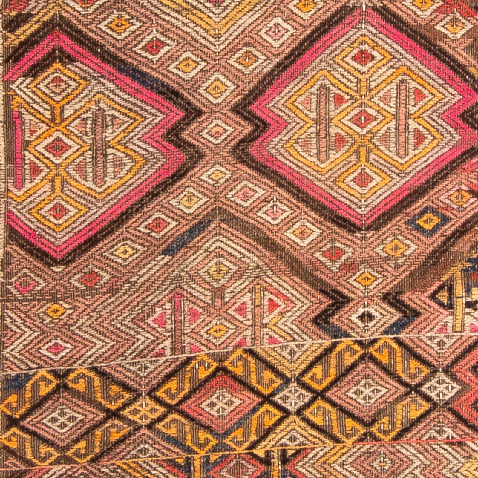 Alfombra de pasillo Alfombra Kelim - Antigua - 356 x 152 cm - multicolor