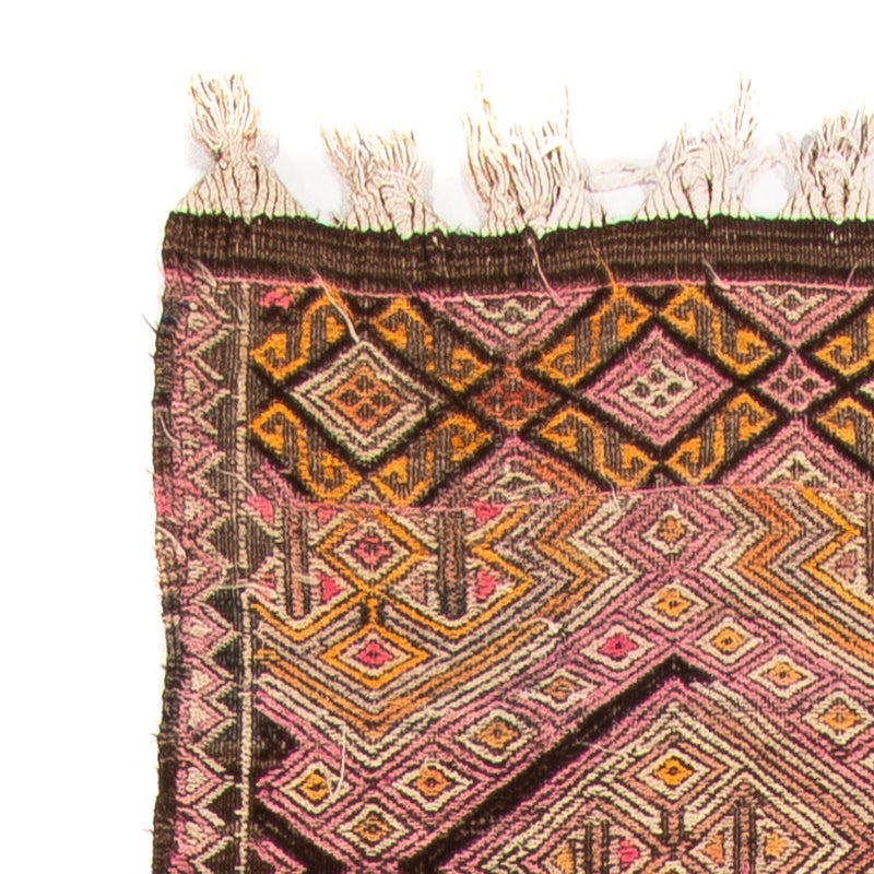 Alfombra de pasillo Alfombra Kelim - Antigua - 356 x 152 cm - multicolor