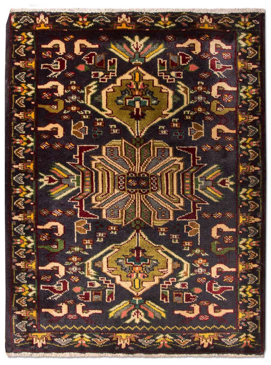 Alfombra persa - Clásica - 90 x 70 cm - azul oscuro