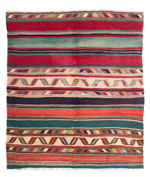 Alfombra Kelim - Antigua - 204 x 184 cm - multicolor