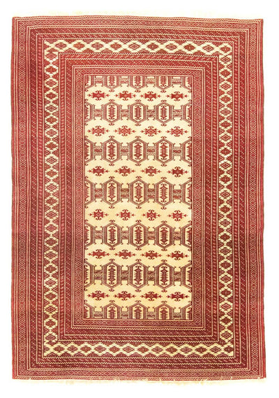 Alfombra Turkaman 135x185cm - Alfombra oriental - rojo