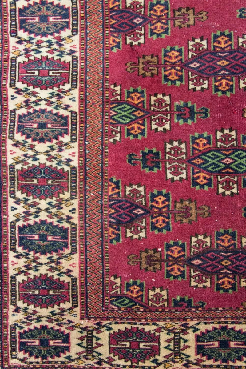 Alfombra afgana - Bukhara - 106 x 94 cm - rojo