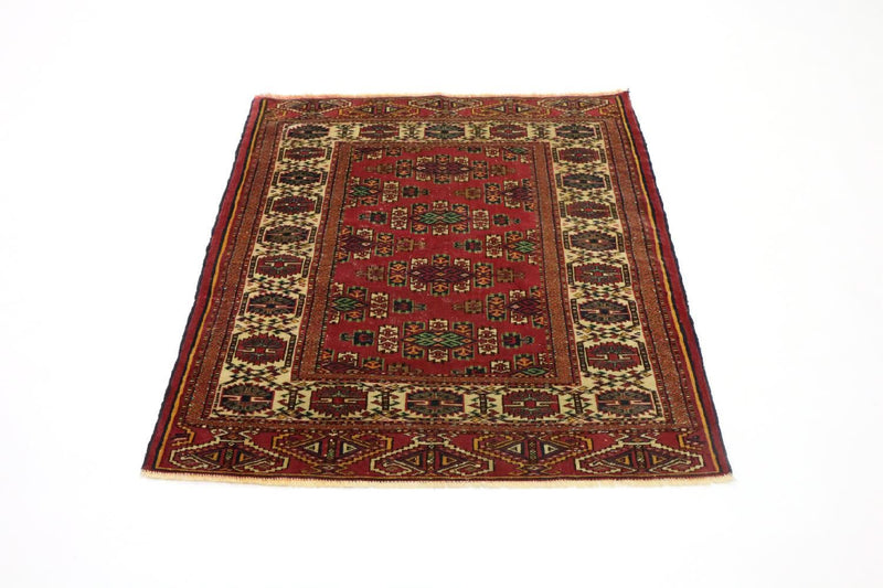 Alfombra afgana - Bukhara - 106 x 94 cm - rojo