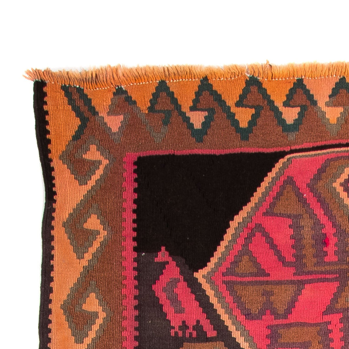 Alfombra de pasillo Alfombra Kelim - Antigua - 340 x 150 cm - multicolor