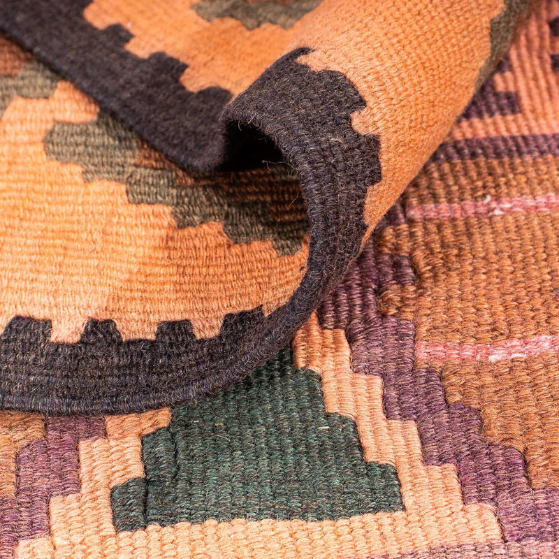 Alfombra de pasillo Alfombra Kelim - Antigua - 340 x 150 cm - multicolor