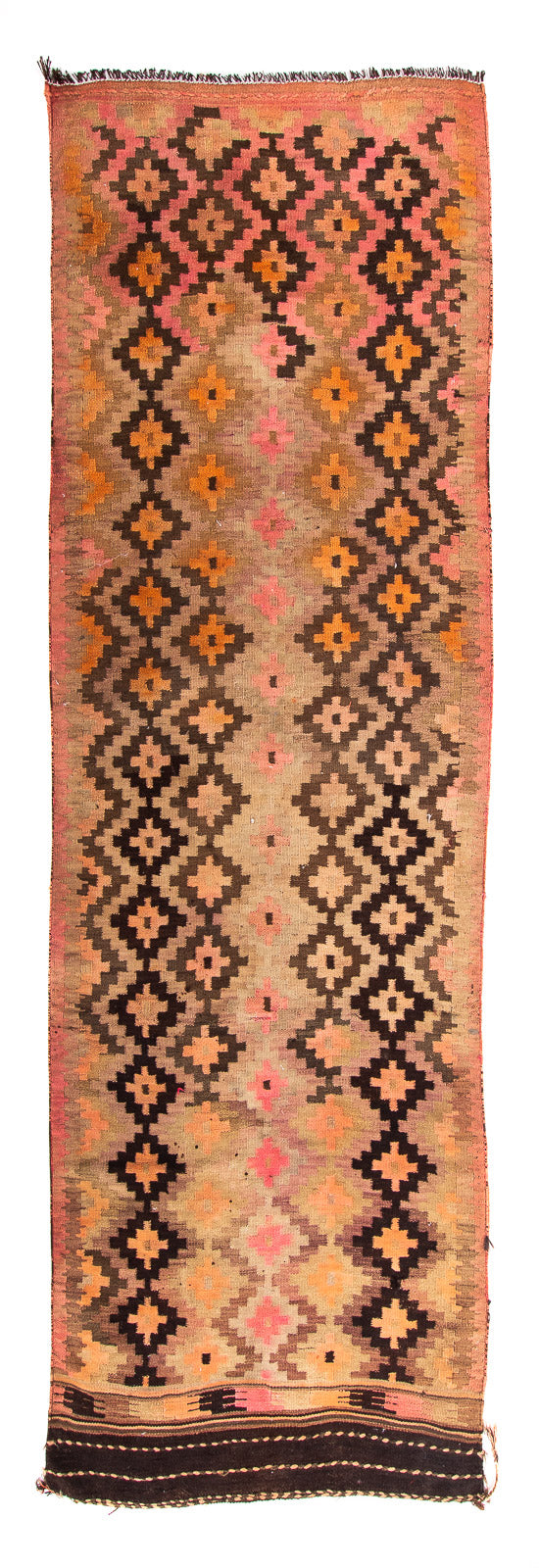 Alfombra de pasillo Alfombra Kelim - Antigua - 350 x 120 cm - multicolor