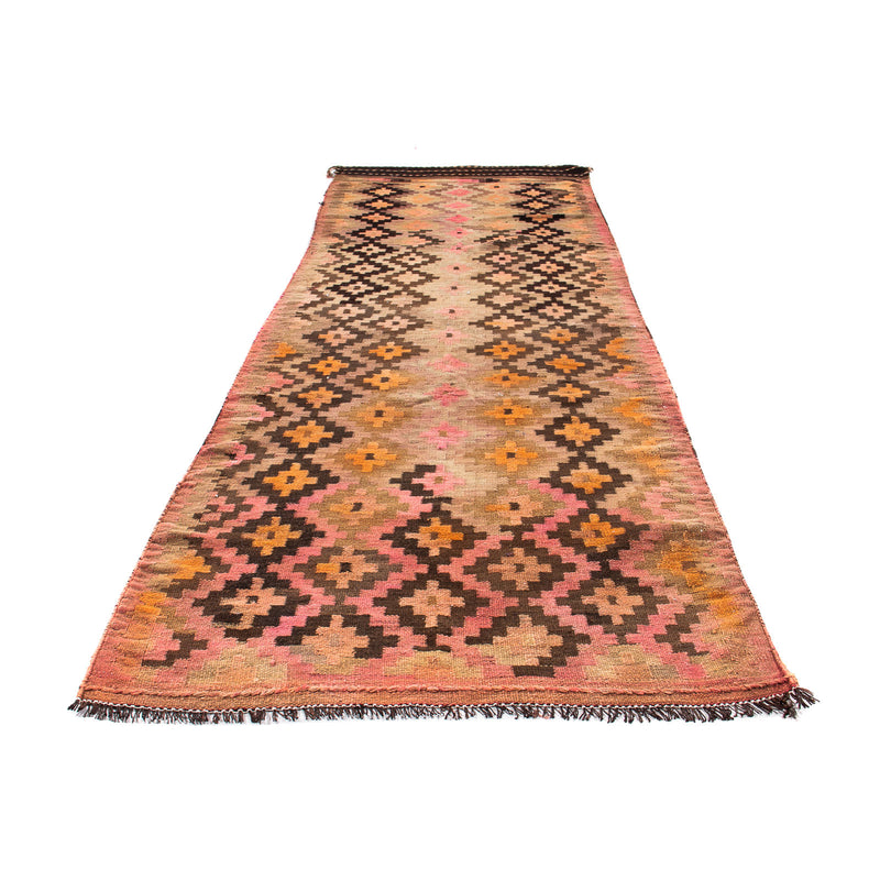 Alfombra de pasillo Alfombra Kelim - Antigua - 350 x 120 cm - multicolor