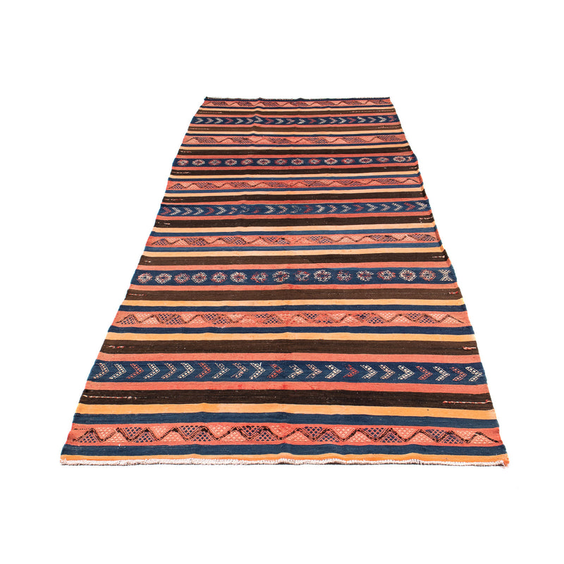 Alfombra de pasillo Alfombra Kelim - Antigua - 345 x 130 cm - multicolor