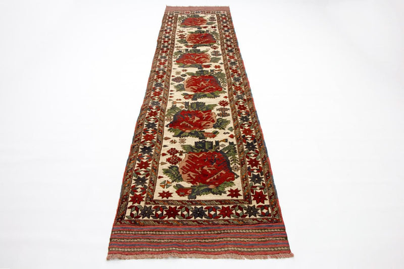 Alfombra de pasillo Alfombra Kelim - Oriental - 370 x 82 cm - beige