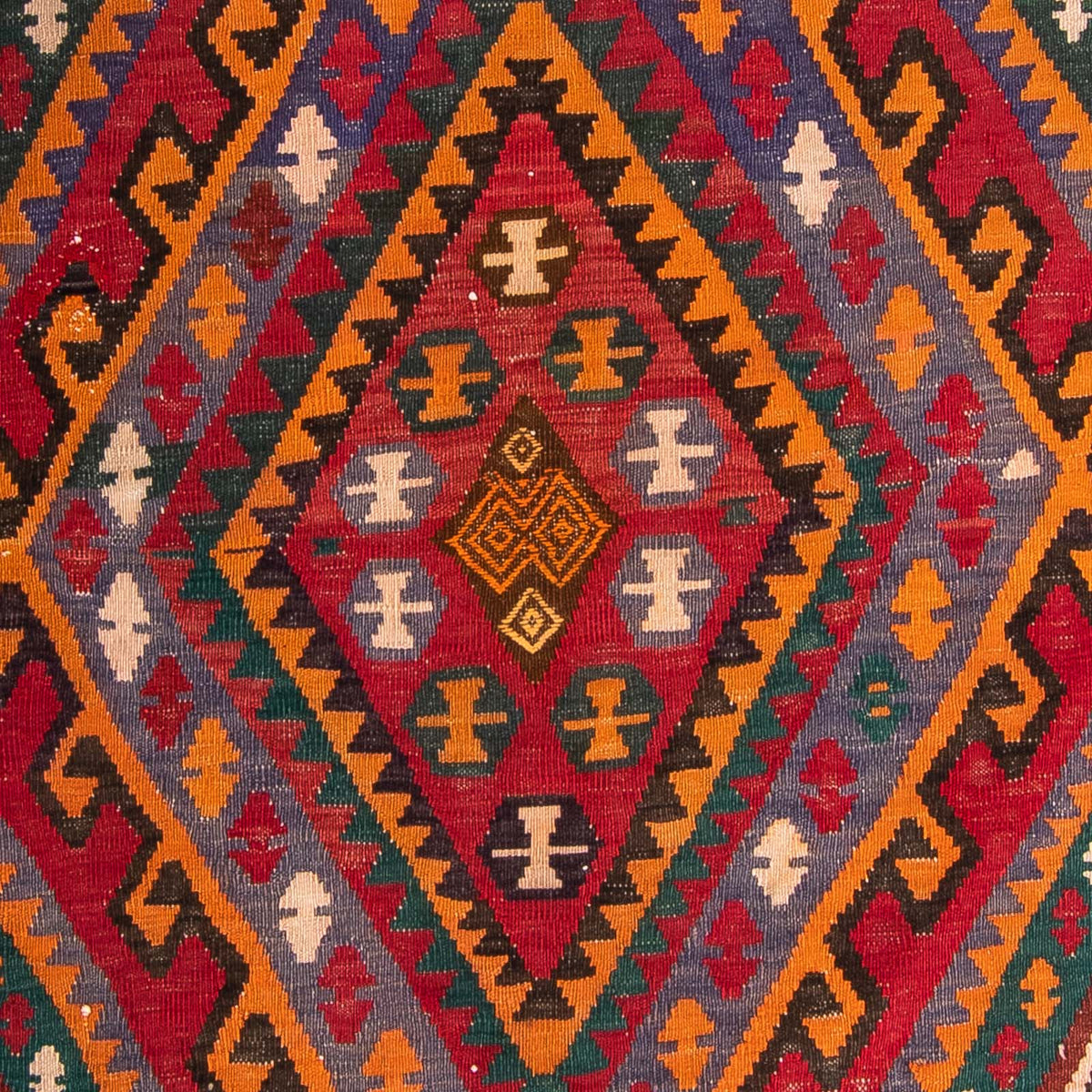 Alfombra de pasillo Alfombra Kelim - Antigua - 323 x 167 cm - multicolor