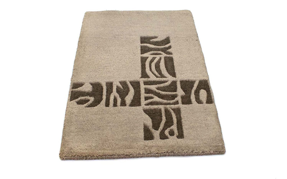 Alfombra Gabbeh - Indus - 90 x 60 cm - gris