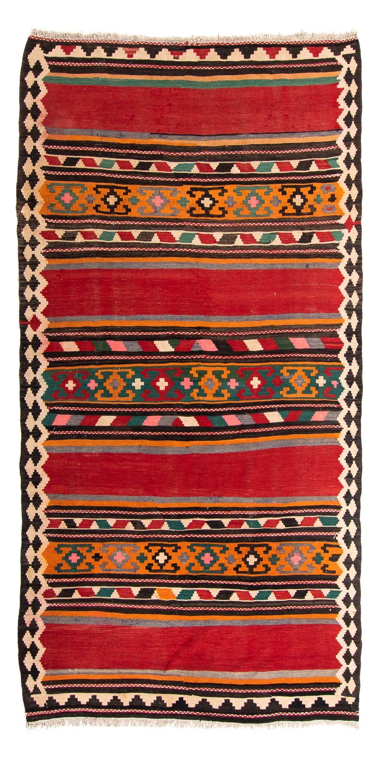 Alfombra de pasillo Alfombra Kelim - Antigua - 270 x 145 cm - multicolor