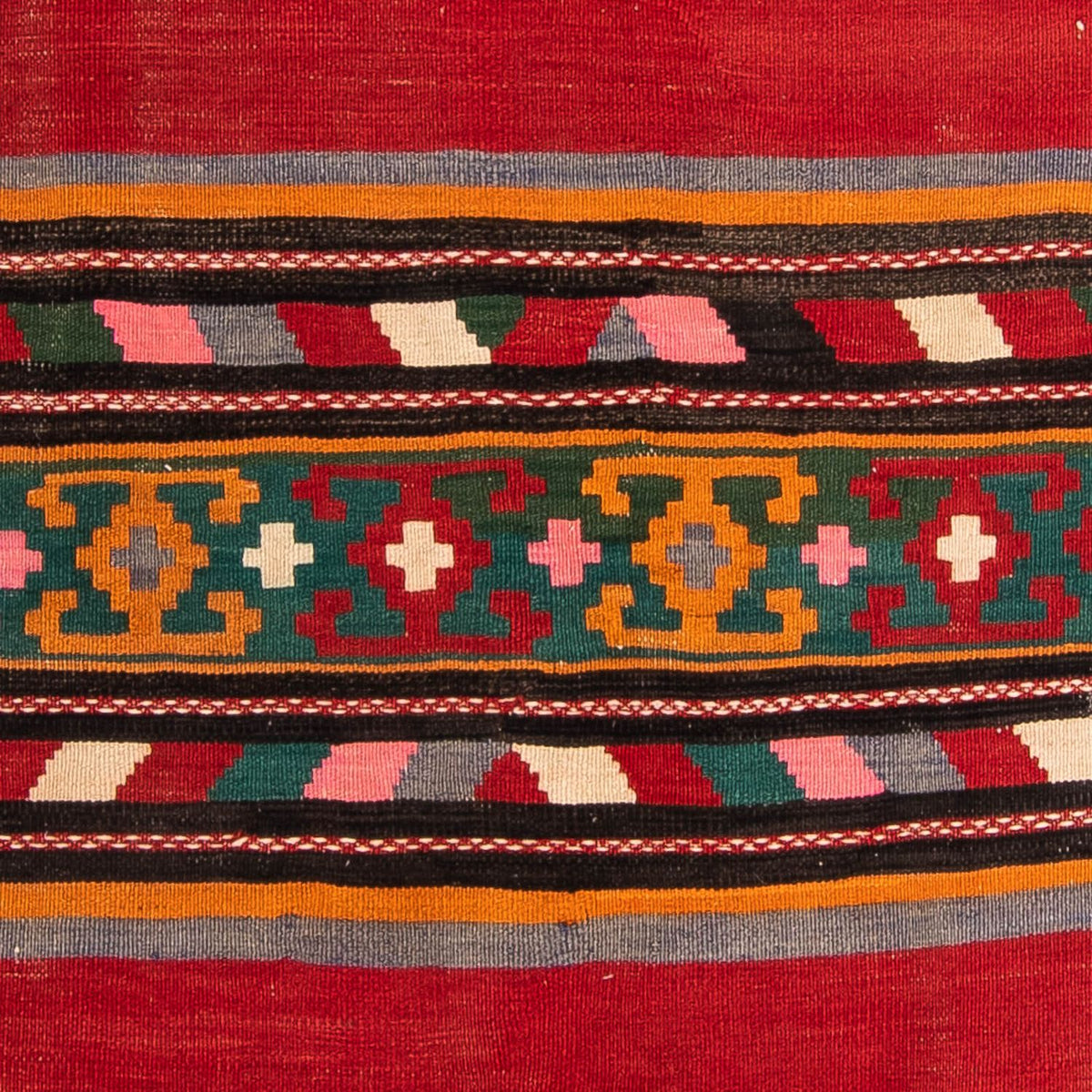 Alfombra de pasillo Alfombra Kelim - Antigua - 270 x 145 cm - multicolor