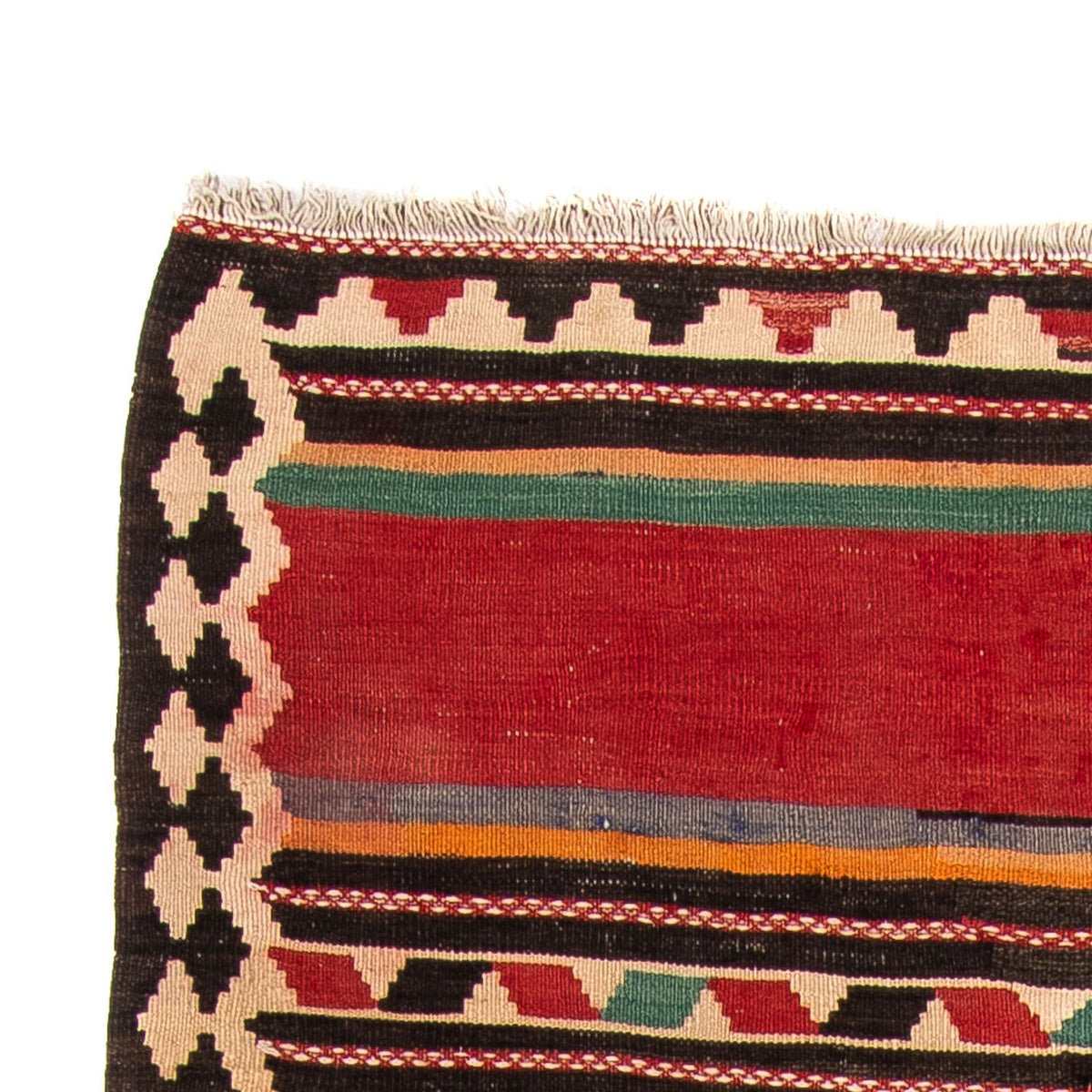 Alfombra de pasillo Alfombra Kelim - Antigua - 270 x 145 cm - multicolor