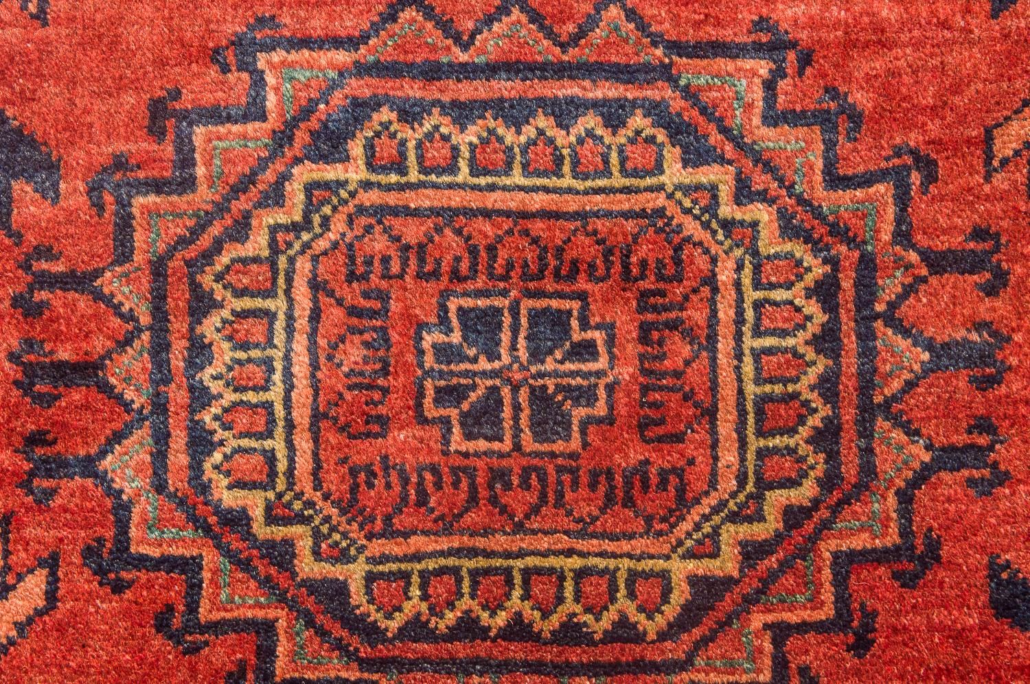Alfombra afgana - Kunduz - 275 x 216 cm - rojo