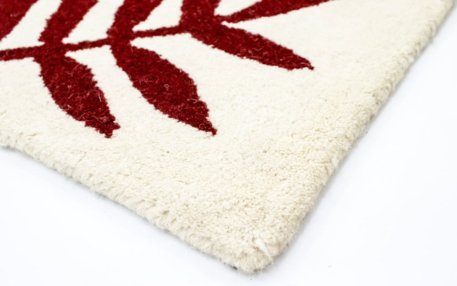 Alfombra de lana - 148 x 90 cm - beige